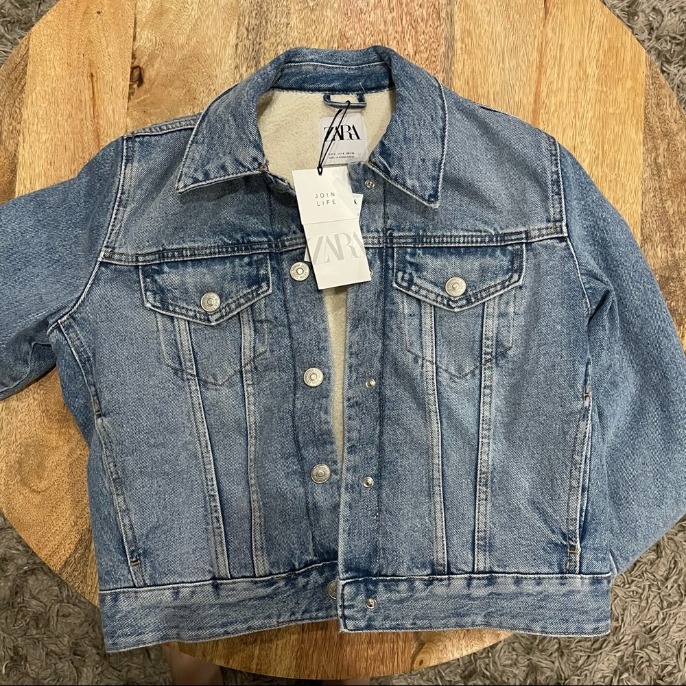 ZARA Sherpa lined Jean jacket. Brand new!